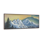 Twilight Peaks: Snow-Capped Mountains at Dusk Canvas Print