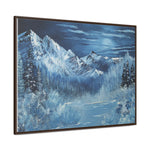 Midnight Peaks: Moonlit Mountain Landscape Canvas Print