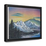 Twilight Peaks: Snow-Capped Mountains at Dusk Canvas Print