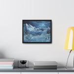 Midnight Peaks: Moonlit Mountain Landscape Canvas Print