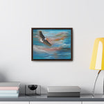 Soaring Freedom: Majestic Eagle in Flight Canvas Print